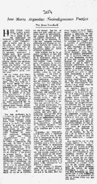 José María Arguedas: Neoindigenismo poético