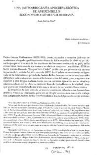 Una (auto) biografía apócrifa-erótica de Andrés Bello según Pedro Gómez Valderrama