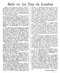 Bello en los días de Londres