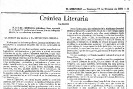 La imagen de Bello y la revolución chilena