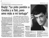 Bayly: "Le pido perdón a Cecilia y a Tati, pero igual amo más a mi tortuga"