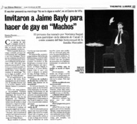 Invitaron a Jaime Bayly para hacer de gay en "Machos"