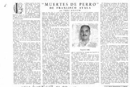 Muertes de perro" de Francisco Ayala