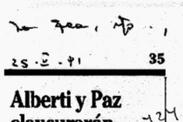 Alberti Paz clausurarán encuentro.