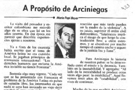 A propósito de Arciniegas
