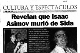Revelan que Isaac Asimov murió de sida