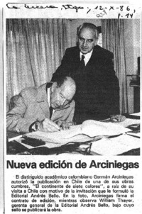 Nueva edición de Arciniegas.