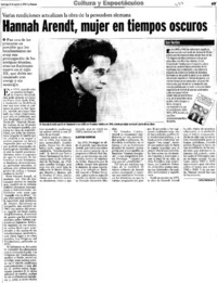 Hannah Arendt, mujer en tiempos oscuros