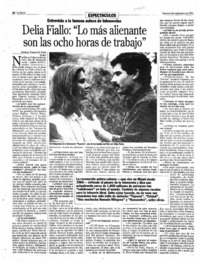 Delia Fiallo, "lo más alienante son las ocho horas de trabajo"