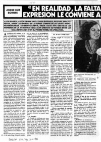 "En realidad, la falta de libertad de expresión le conviene a la literatura