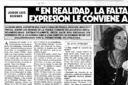 "En realidad, la falta de libertad de expresión le conviene a la literatura