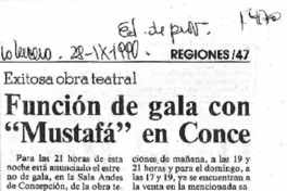 Función de gala con "Mustafá" en Conce.