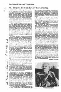 J. L. Borges: su sabiduria y su sencillez