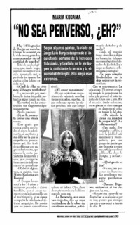 "No sea perverso, ¿eh?".