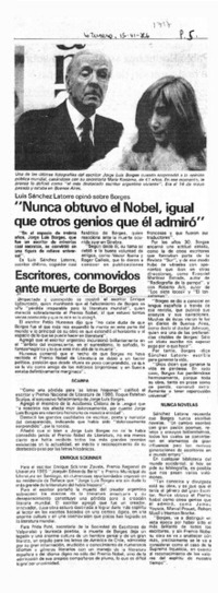 "Nunca obtuvó el Nobel, igual que otros genios que él admiro".