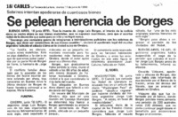 Se pelean herencia de Borges.