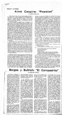 Aimé Cesaire: "Poesías"