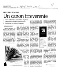 Un canon irreverente