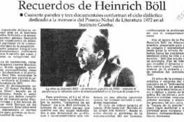 Recuerdos de Heinrich Böll.