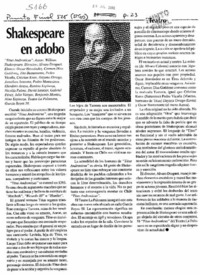 Shakespeare en adobo.