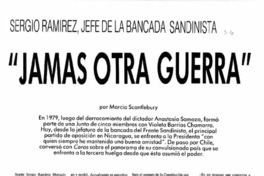 Jamás otras guerra"