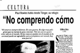 No comprendo cómo el amor puede dar la paz"