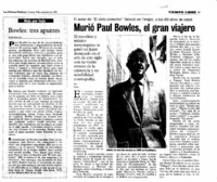 Murió Paul Bowles, el gran viajero.