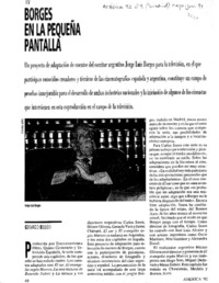 Borges en la pequeña pantalla
