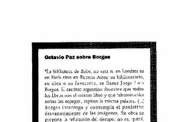 Octavio Paz sobre Borges.