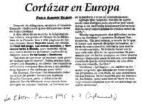 Cortázar en Europa