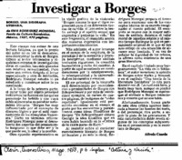Investigar a Borges