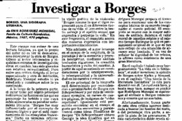 Investigar a Borges