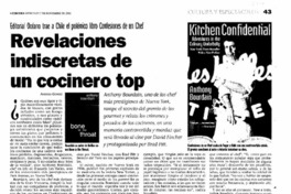Revelaciones indiscretas de un cocinero top