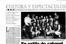En estilo de cabaret recrean el mundo de Bertolt Brecht