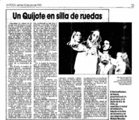 Un Quijote en silla de ruedas.