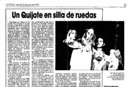 Un Quijote en silla de ruedas.