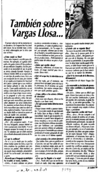También sobre Vargas Llosa.