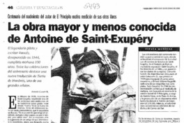 La obra mayor y menos conocida de ANtoine de Saint-Exupéry