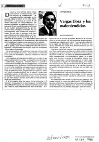 Vargas Llosa y los malentendidos