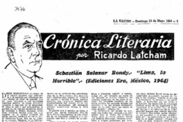 Sebastián Salazar Bondy : "Lima, La horrible"