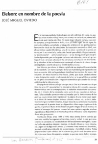 Eielson, en nombre de la poesía