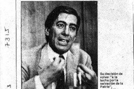 Tras once días, Mario Vargas Llosa reasumió su candidatura.