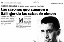 Las razones que sacaron a Salinger de las salas de clases