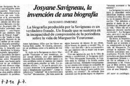 Josyane Savigneau, la invención de una biografía