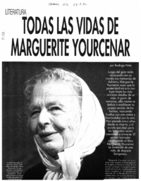 Todas las vidas de Marguerite Yourcenar