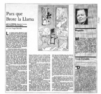 Para que brote la llama