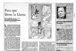 Para que brote la llama