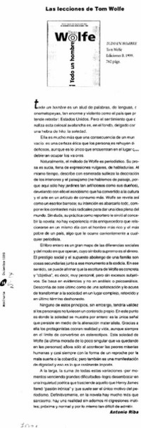 Las Lecciones de Tom Wolfe