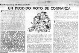 Un Decidido voto de confianza.