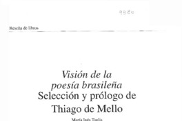 Visión de la poesía brasileña